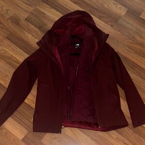 The North Face Women's Deep Red 2 in 1 Jacket